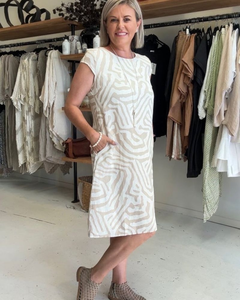 Paisley | Vestido de Verano con Cuello Redondo