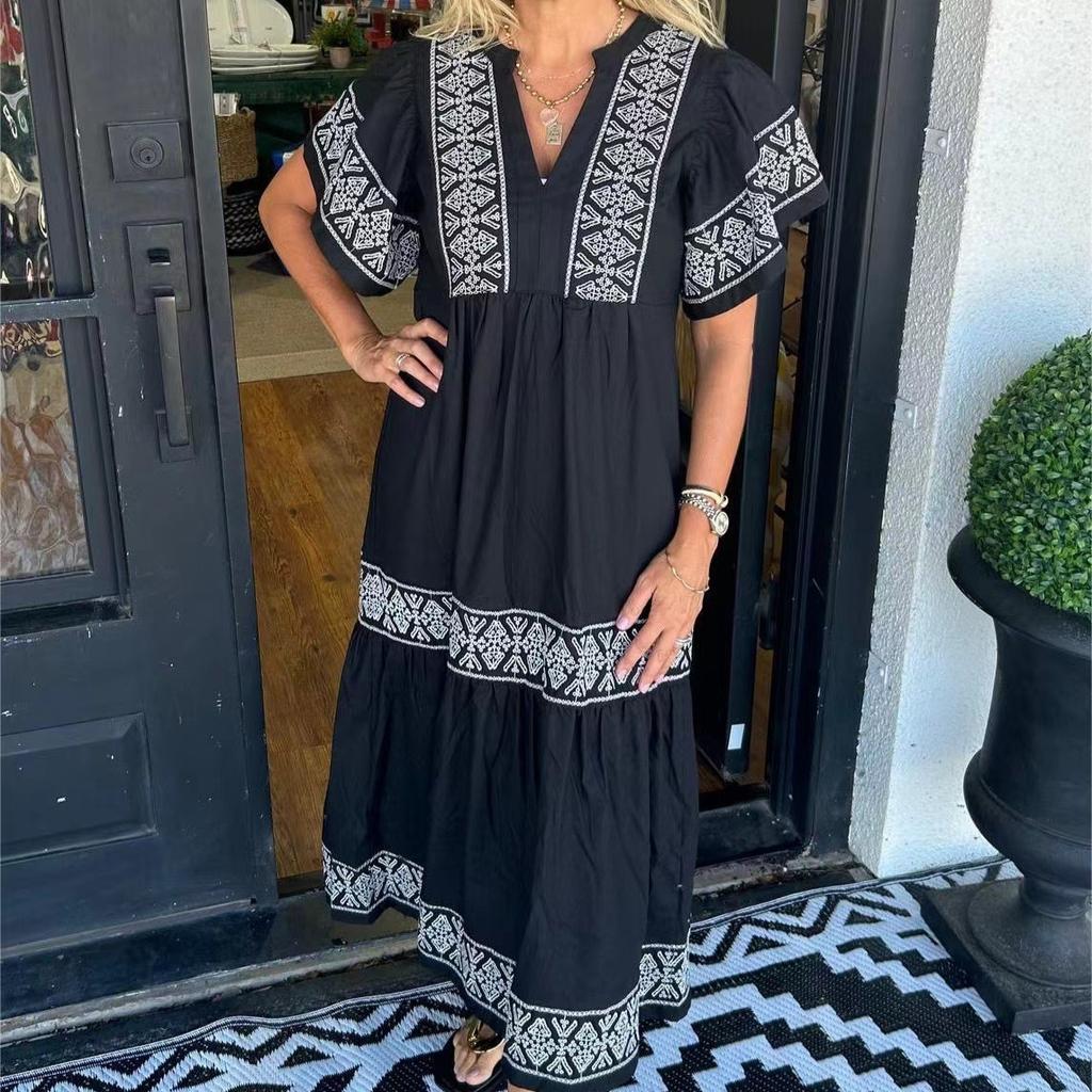 Aria | Vestido Maxi Bordado Boho