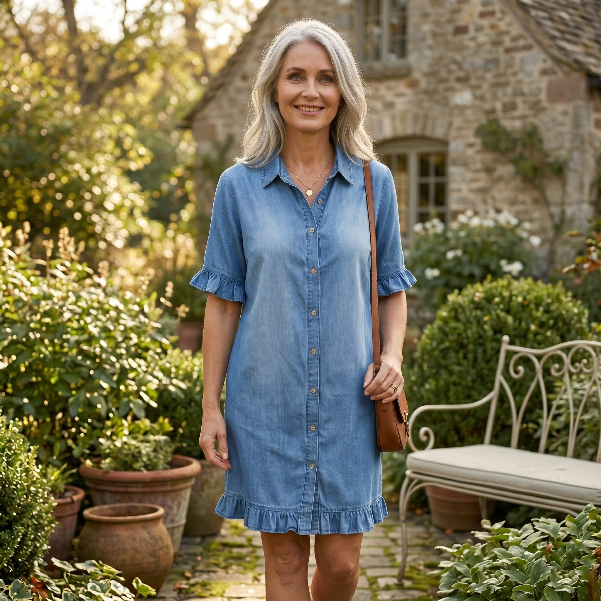 Cloë - Vestido Camisero Denim para Cada Día