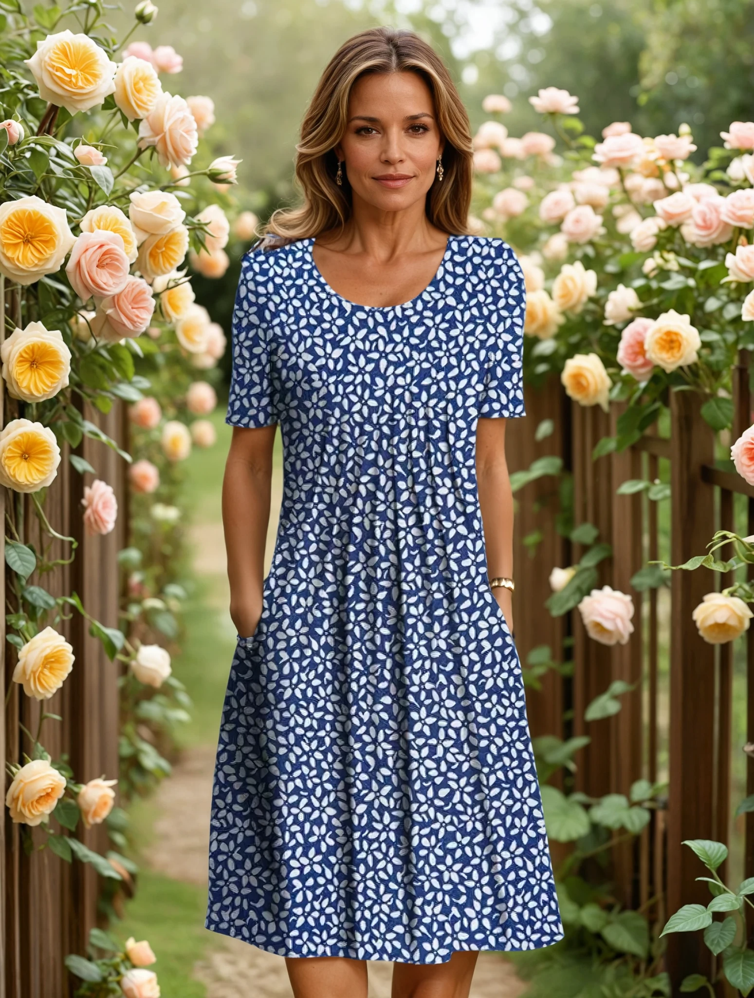 Ella | Vestido Floral Elegante con Cobertura para el Abdomen