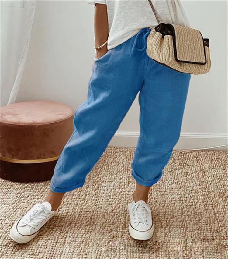 Maya | Pantalones de Lino con Bolsillos