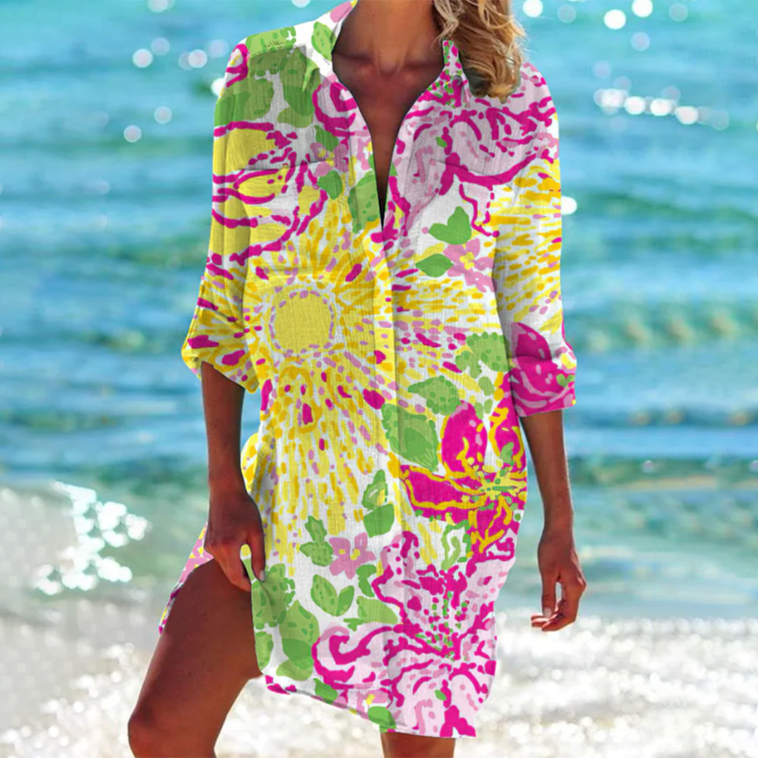 Valerie | Vestido Camiseta Tie-Dye Vibrante