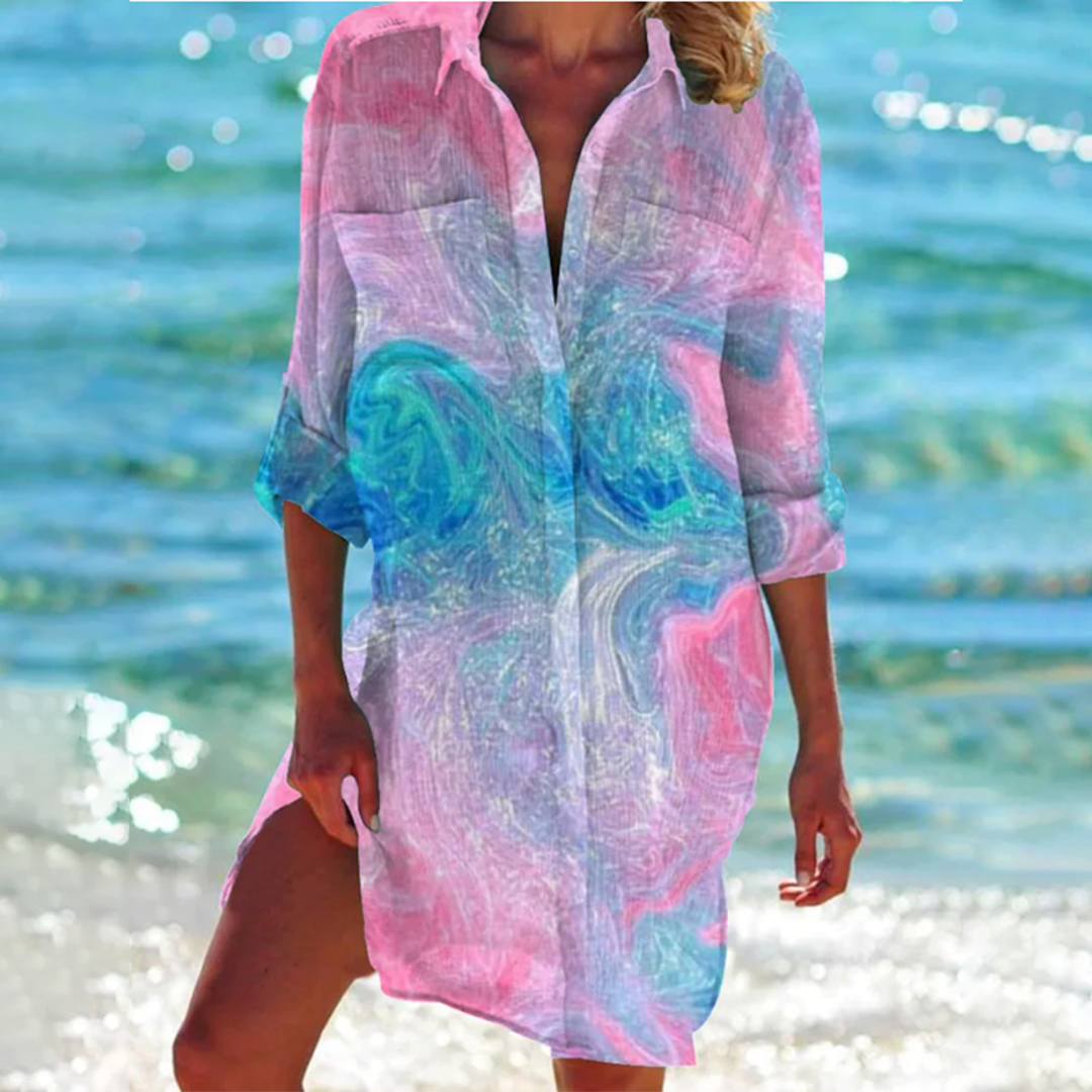 Valerie | Vestido Camiseta Tie-Dye Vibrante