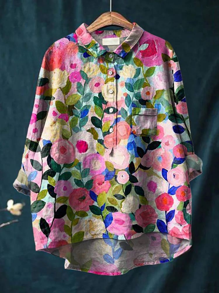 Isabelle | Camisa Floral Vibrante