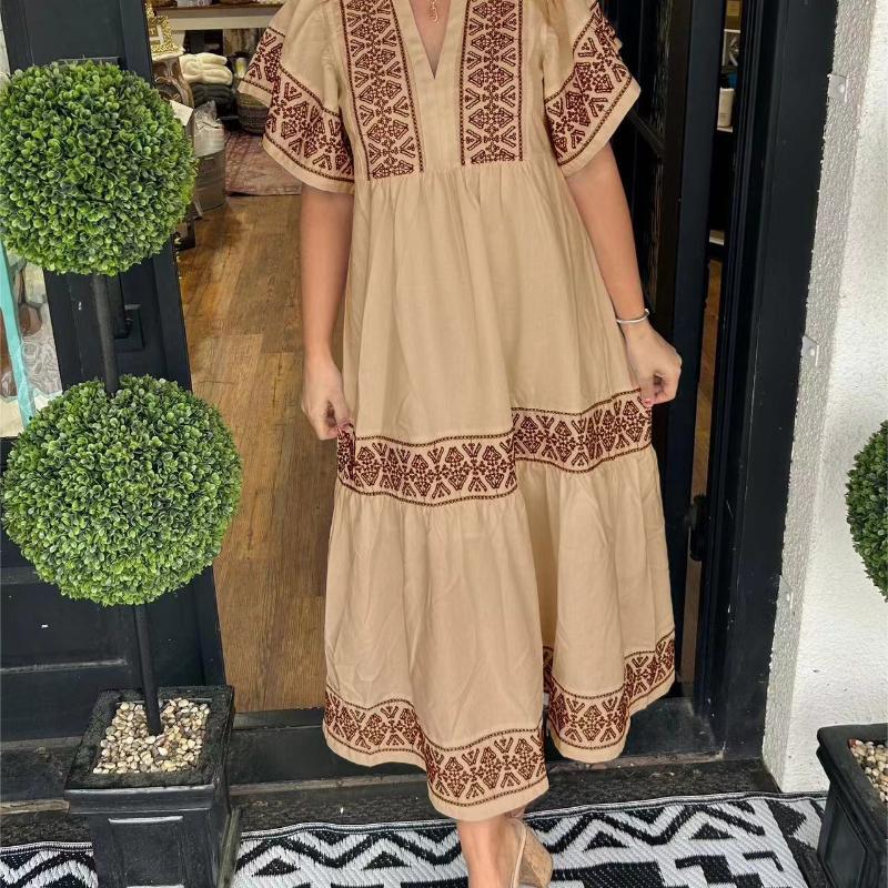 Aria | Vestido Maxi Bordado Boho