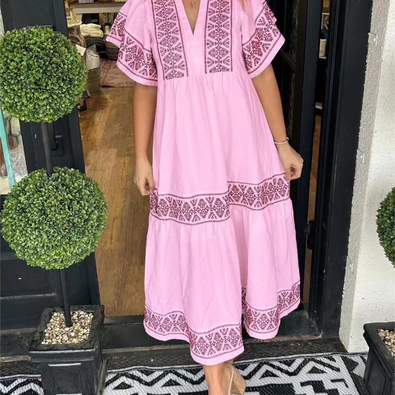 Aria | Vestido Maxi Bordado Boho