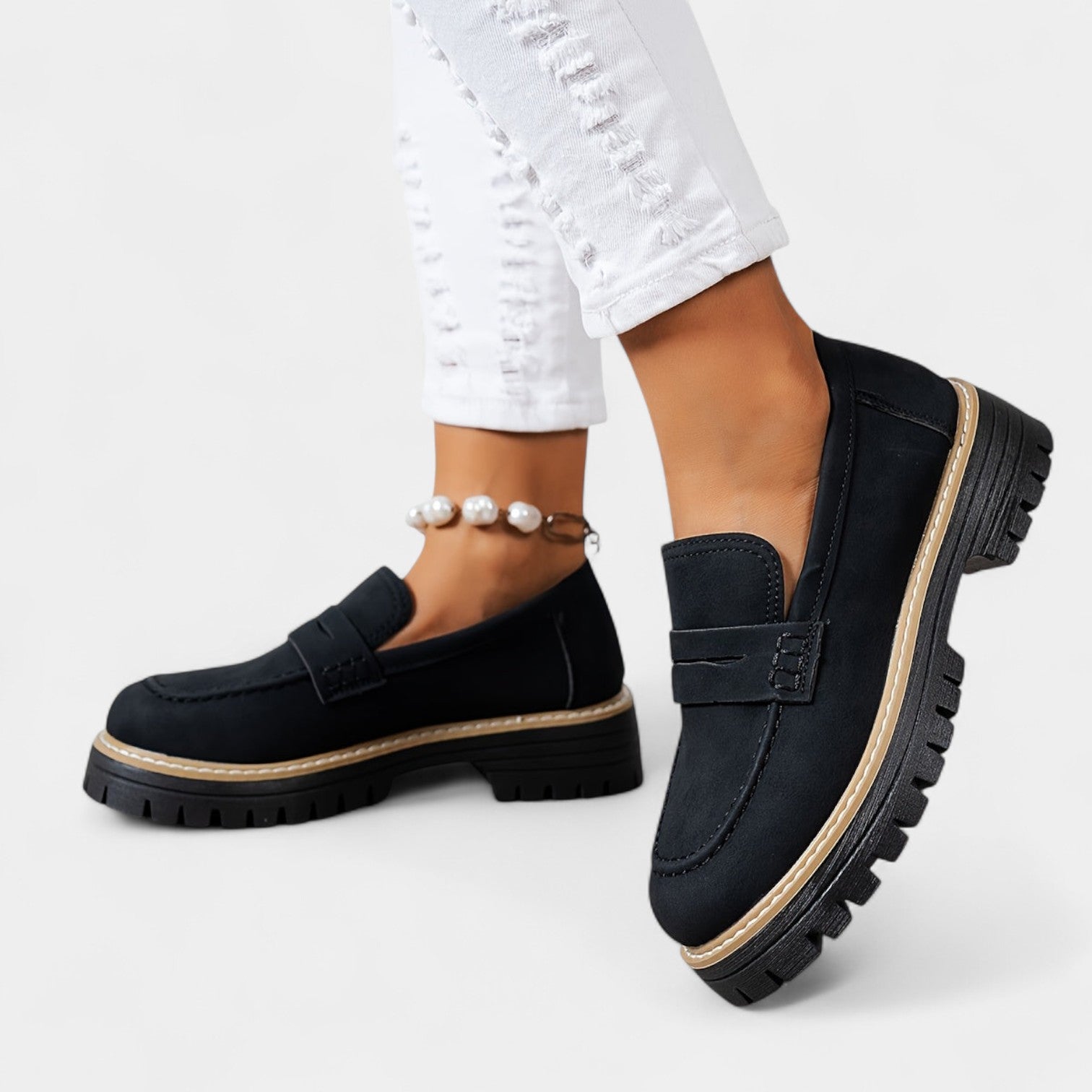 Michaela – Mocasines con tacón alto