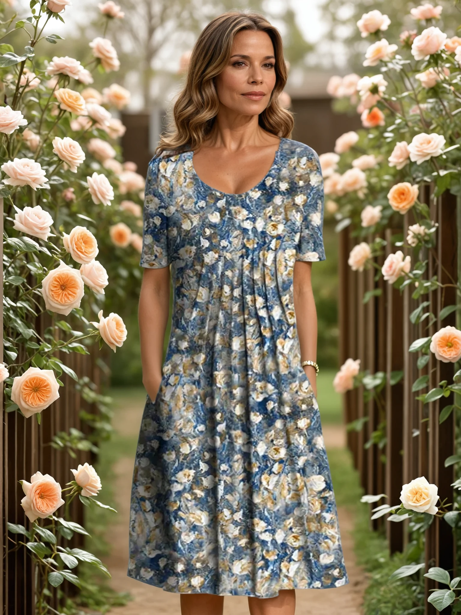 Ella | Vestido Floral Elegante con Cobertura para el Abdomen