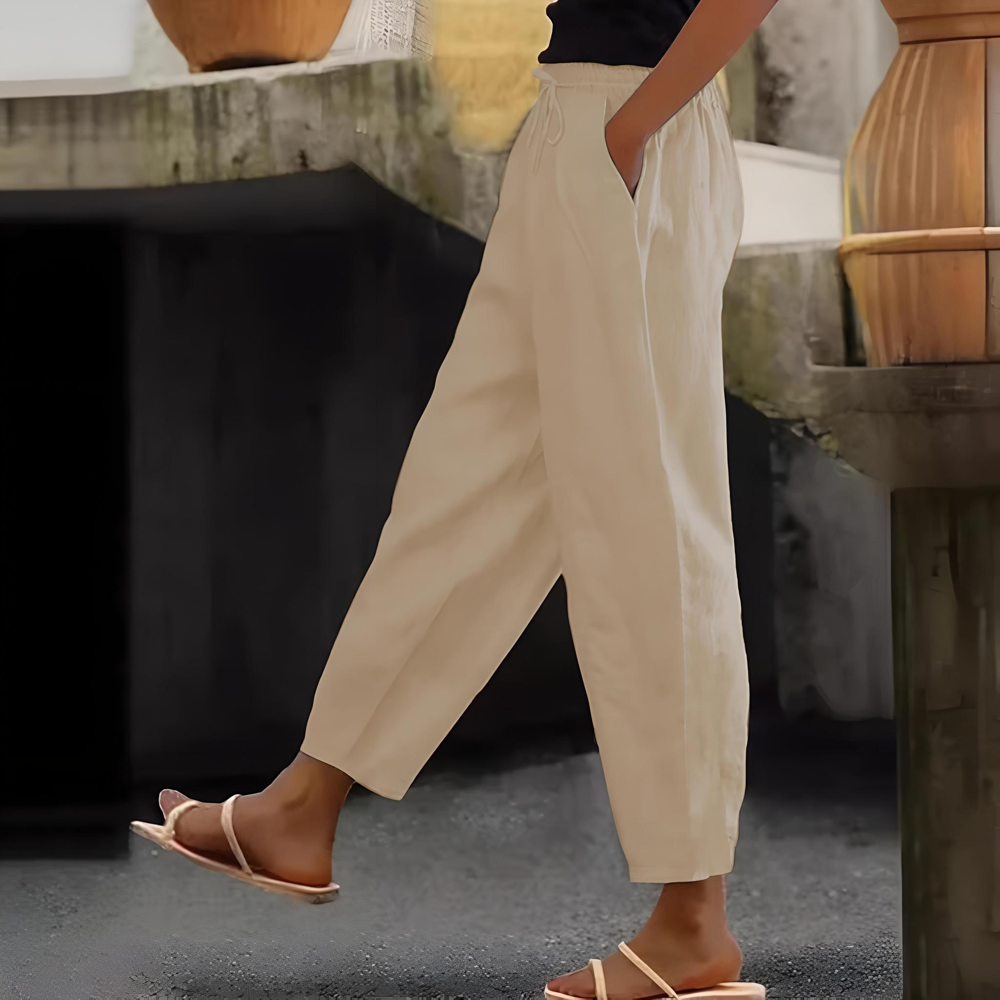 Ivy | Pantalones Casual de Lino y Algodón