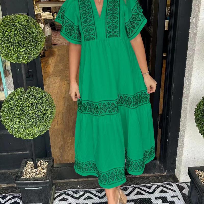 Aria | Vestido Maxi Bordado Boho