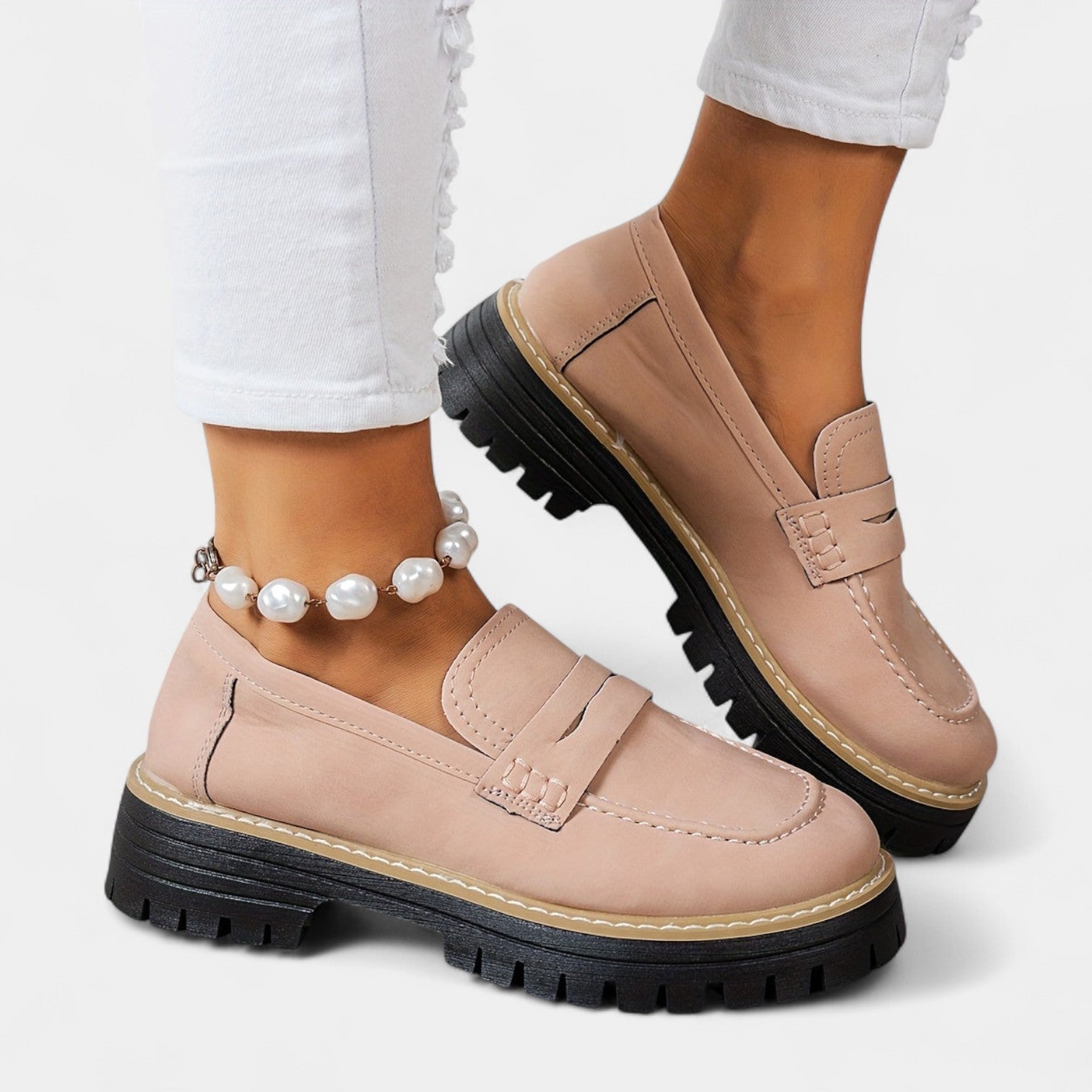 Michaela – Mocasines con tacón alto