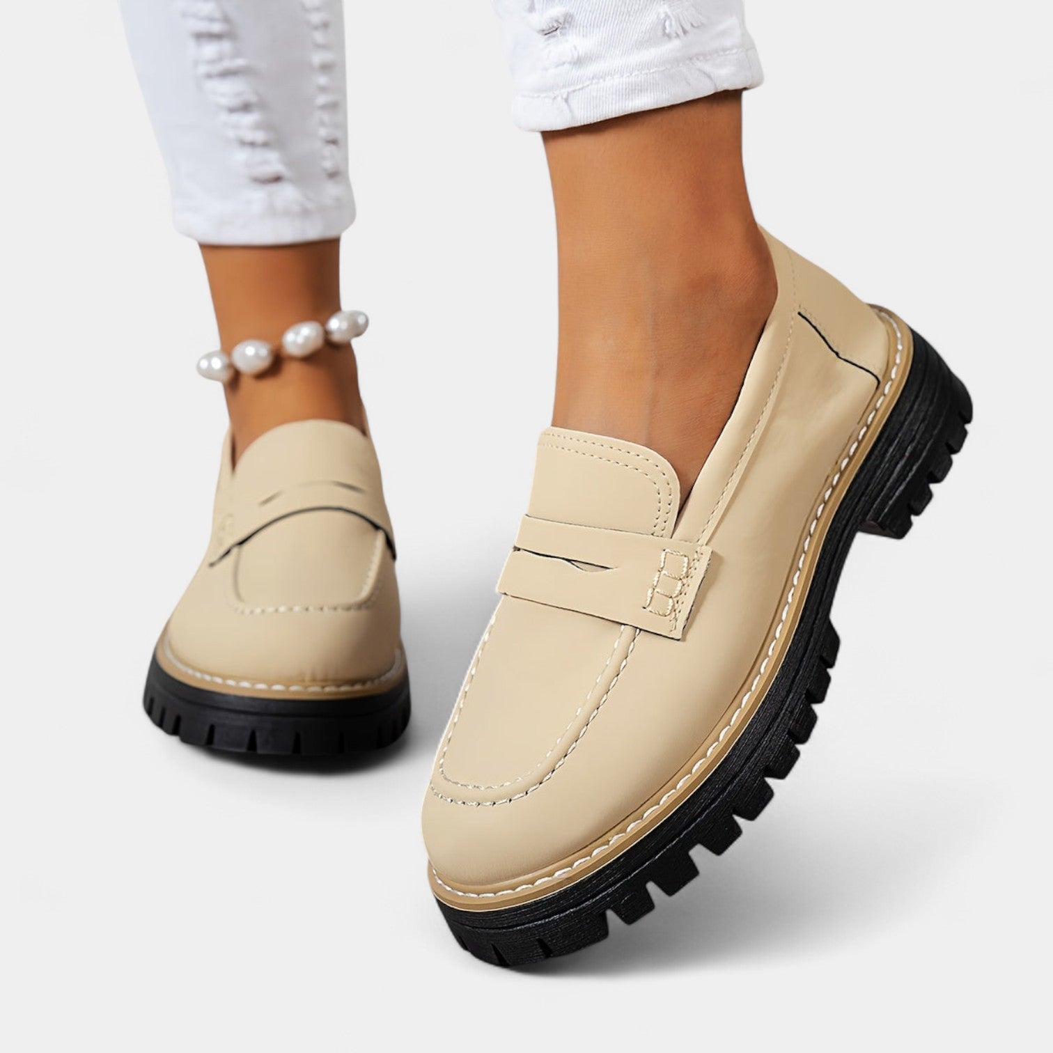 Michaela – Mocasines con tacón alto