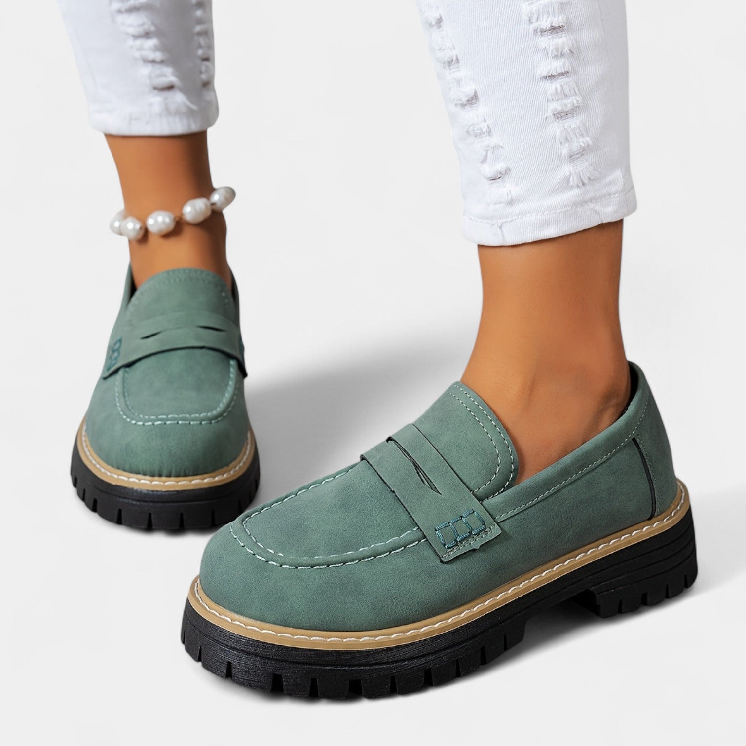 Michaela – Mocasines con tacón alto