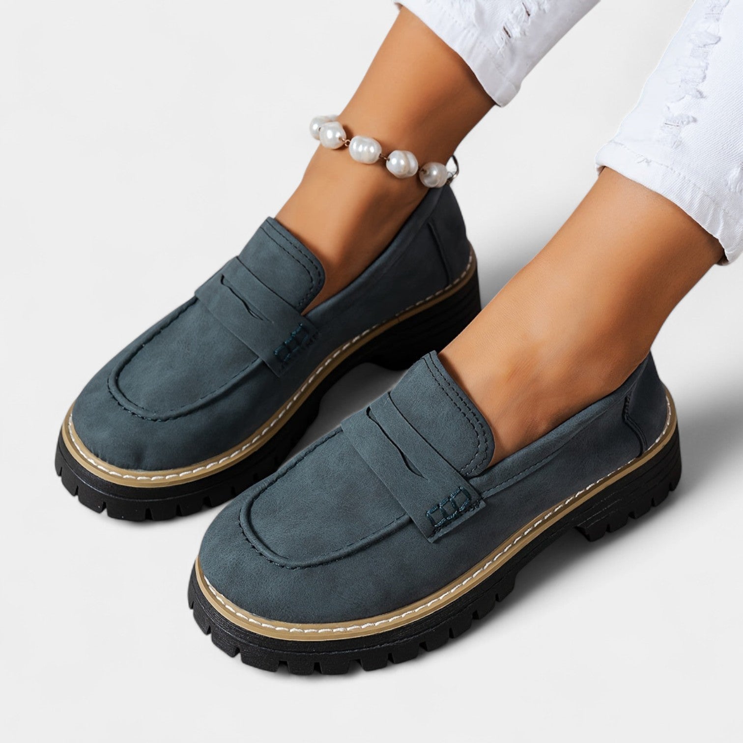 Michaela – Mocasines con tacón alto