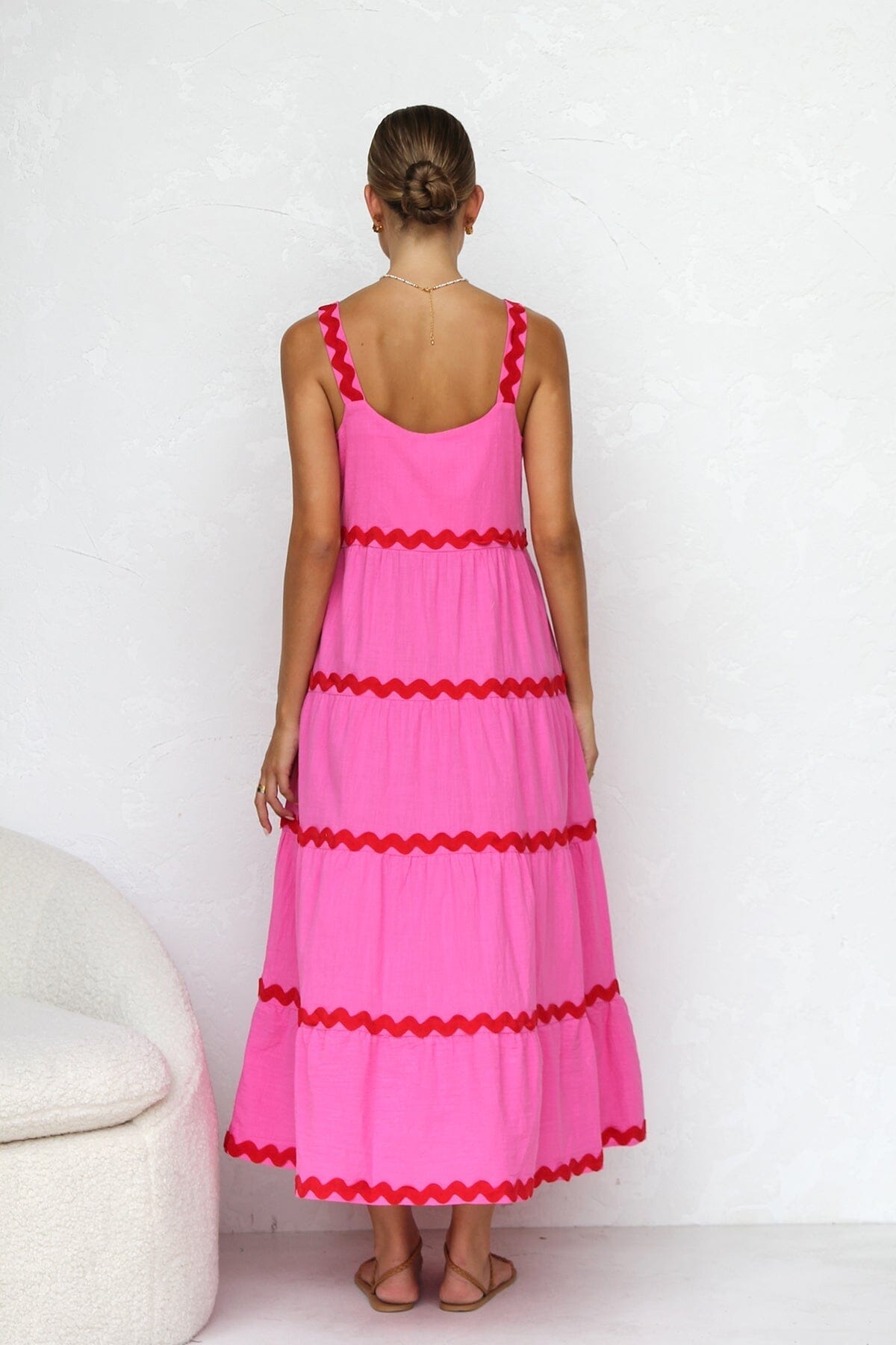 Hannah | Vestido Midi Rosa