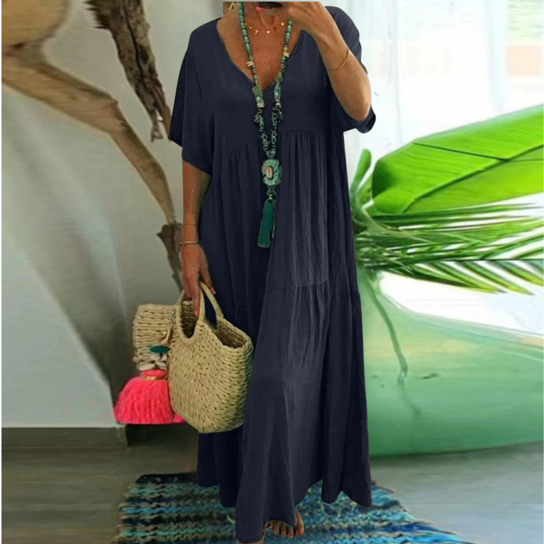 Nora | Vestido Maxi Casual con Escote en V