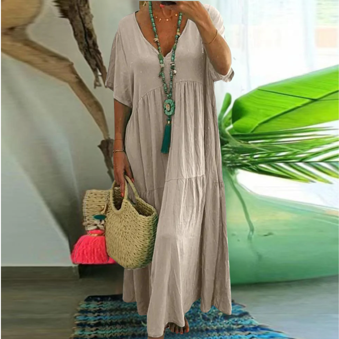 Nora | Vestido Maxi Casual con Escote en V