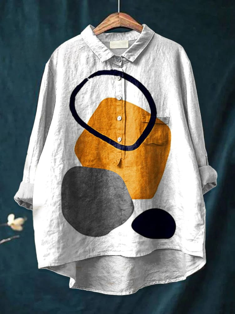 Siena | Camisa de Estampado Abstracto Geométrico