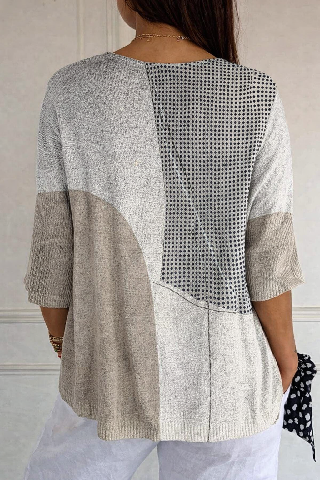 Dolores - Suéter de Punto Casual para Mujeres con Patrón Geométrico Abstracto