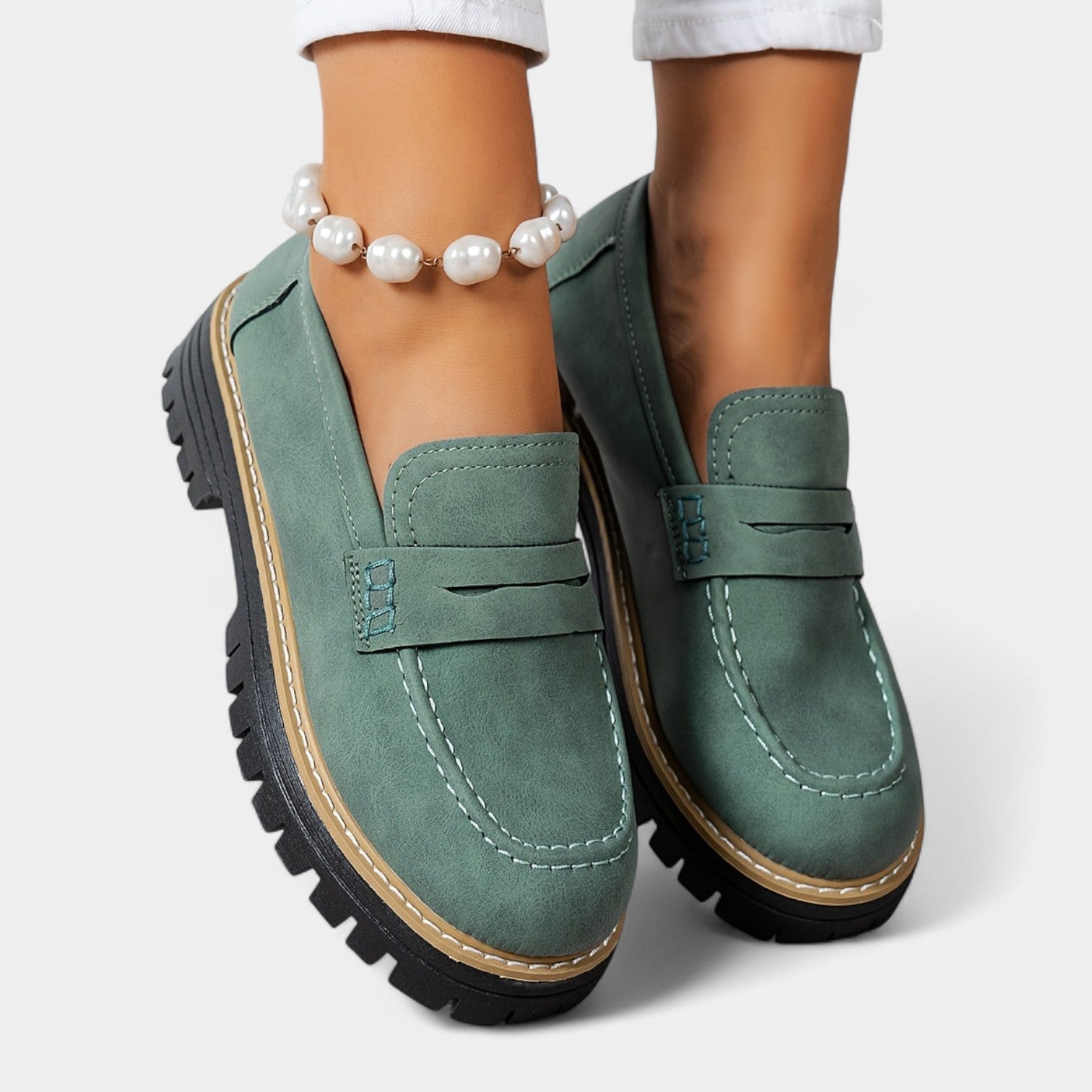 Michaela – Mocasines con tacón alto