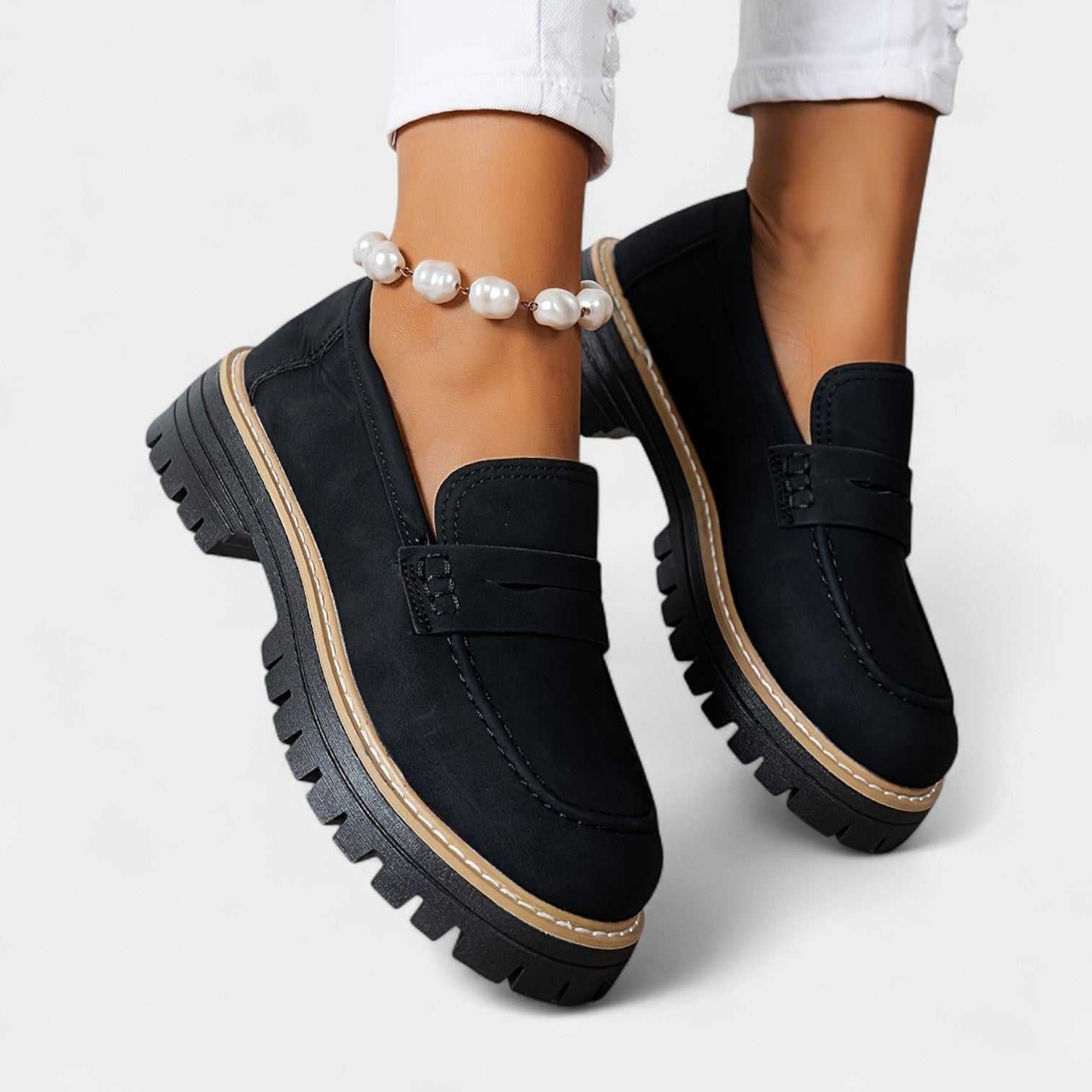 Michaela – Mocasines con tacón alto