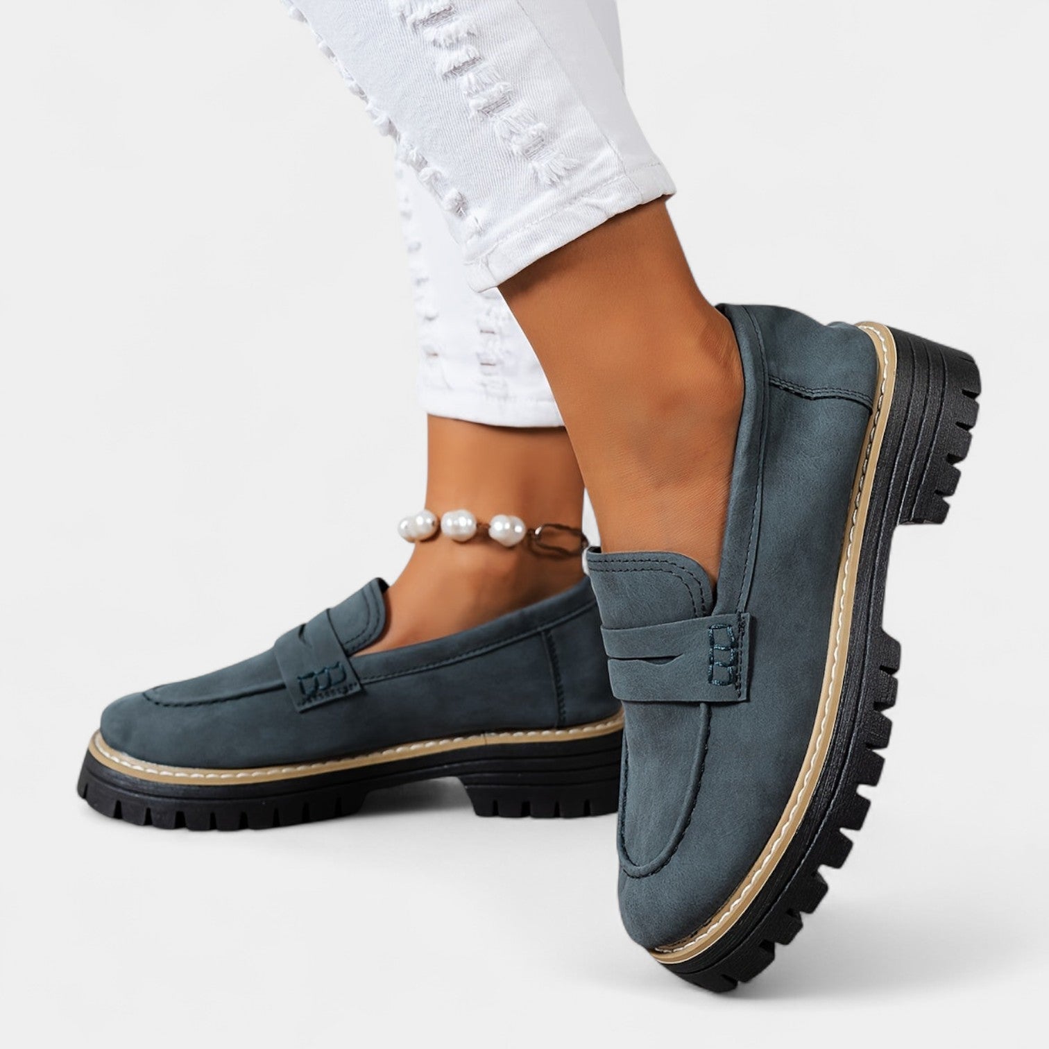 Michaela – Mocasines con tacón alto