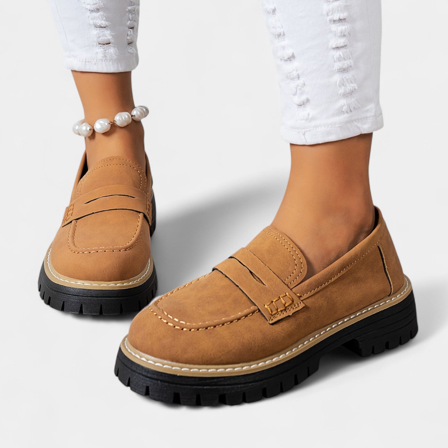 Michaela – Mocasines con tacón alto