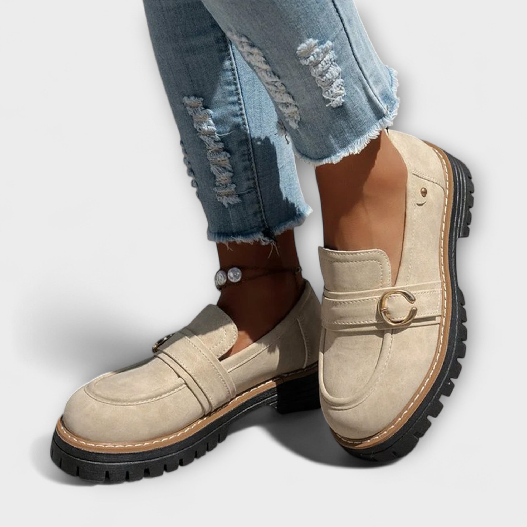 Lora – Mocasines informales con punta redonda