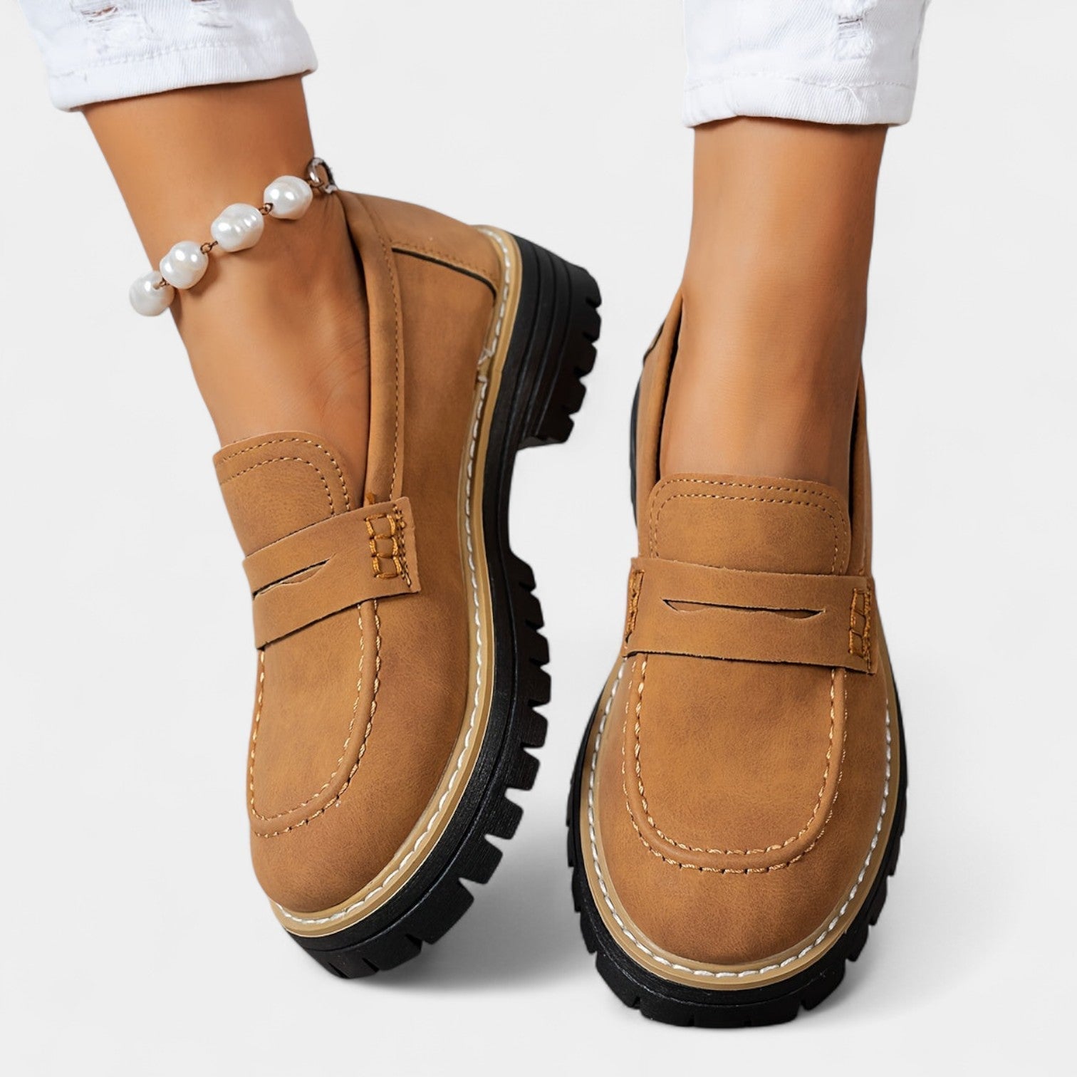 Michaela – Mocasines con tacón alto